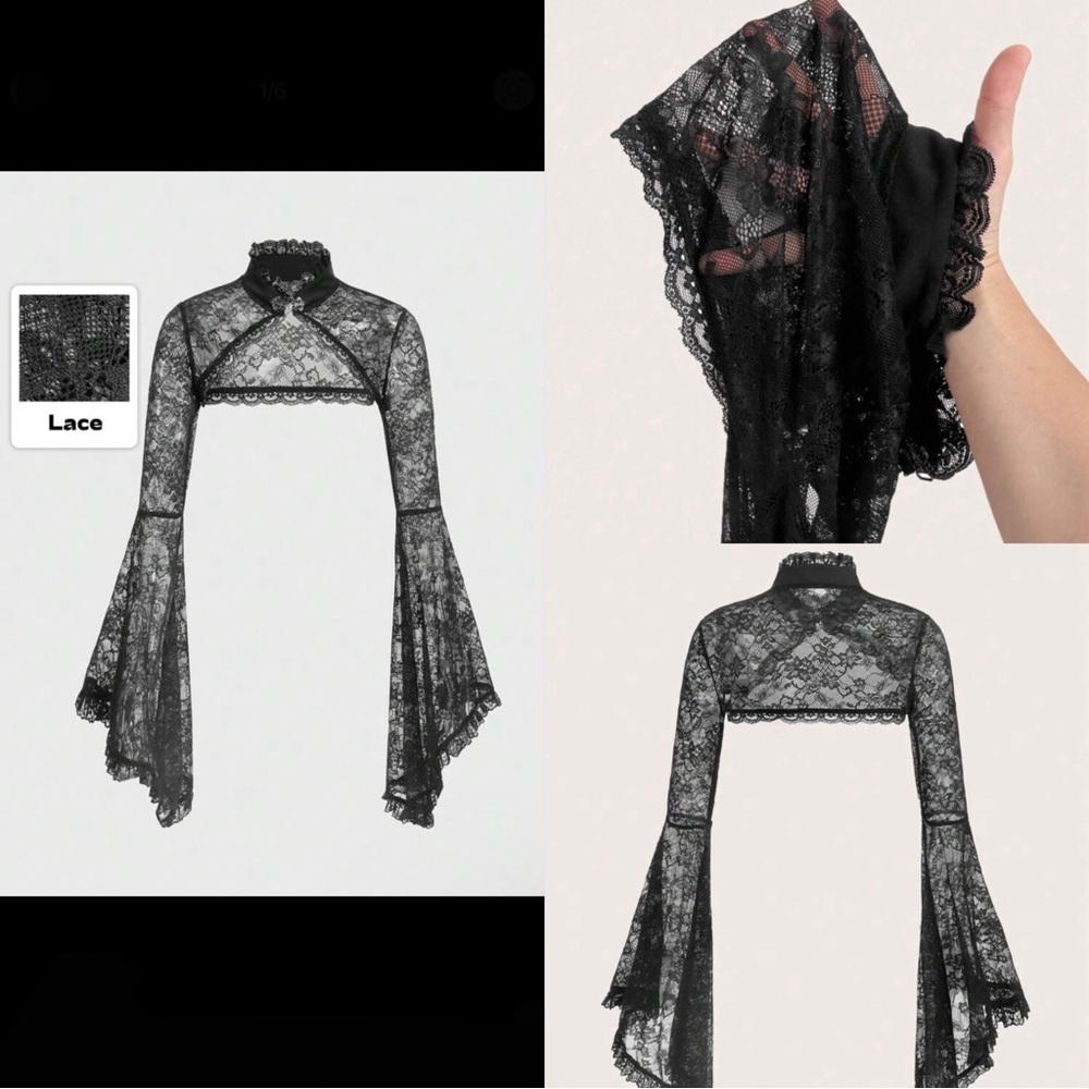 Floral Lace Super Crop Top Without Cami